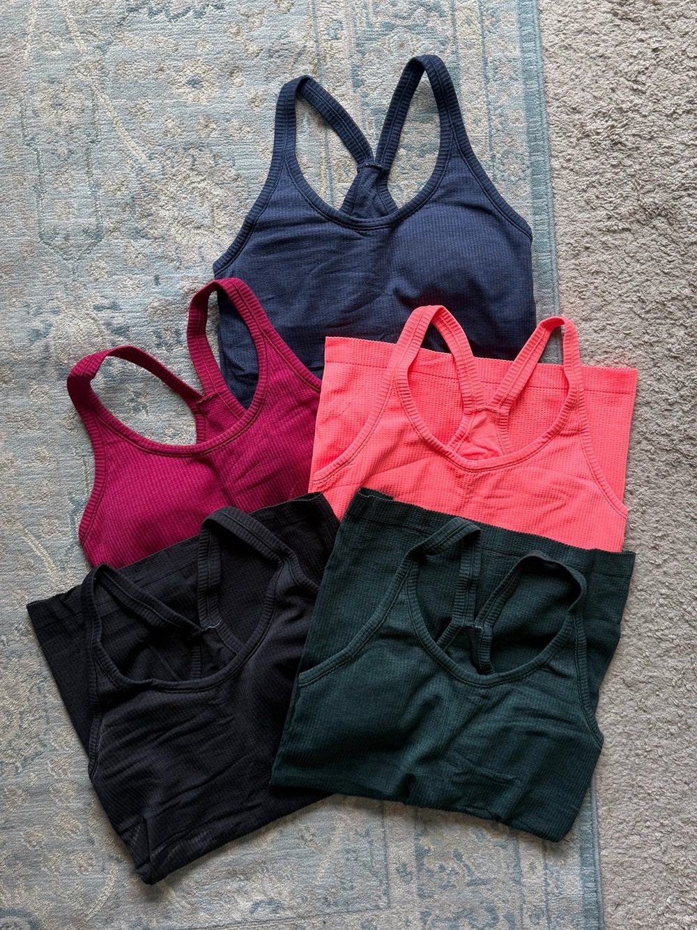 Lululemon Ebb to Street Tank Tops Set of Five